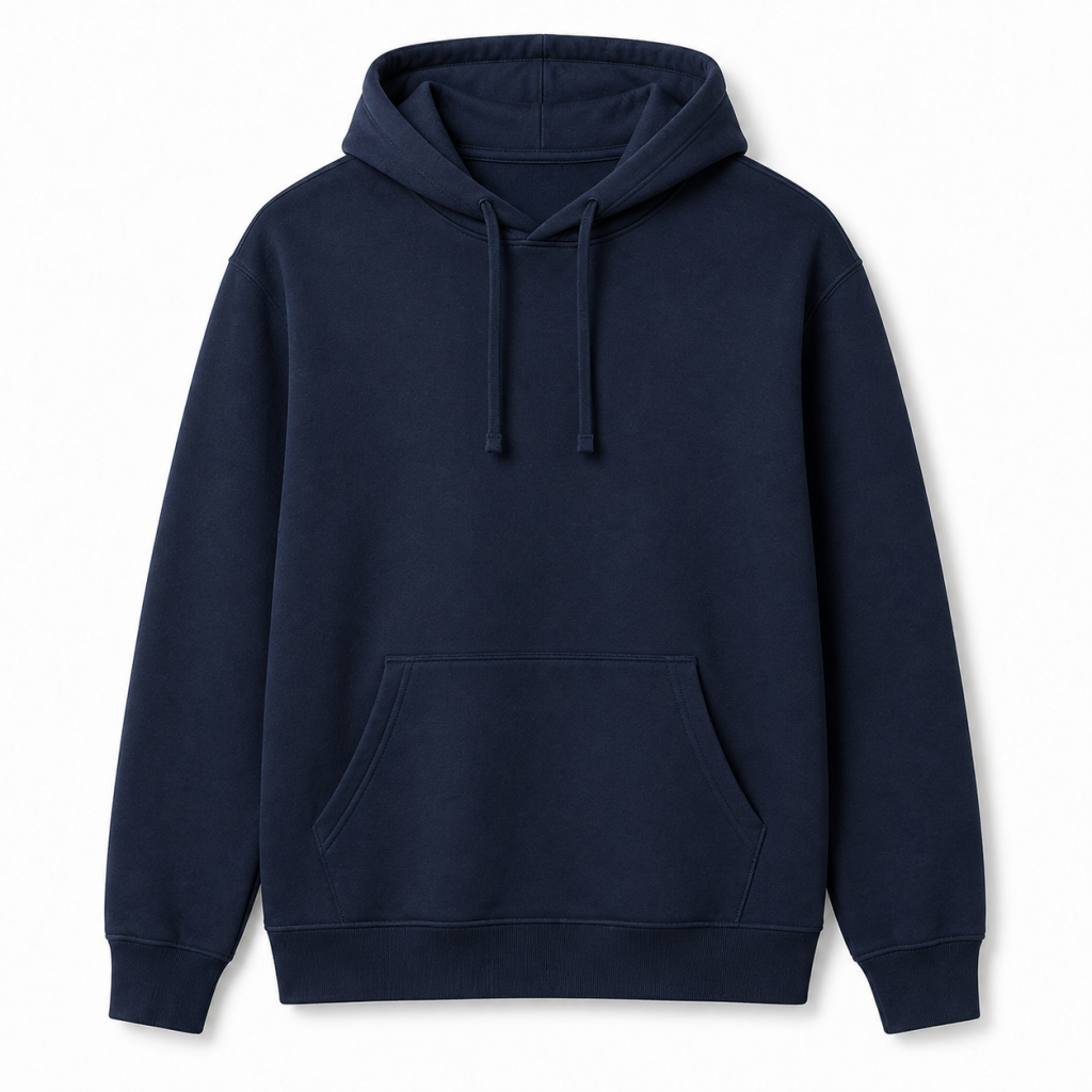 Navy Blue Hoodie Product Shot