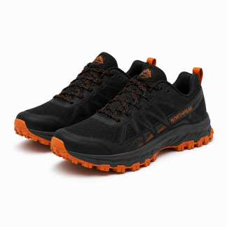 Black-and-Orange NorthPeak Trail Runners